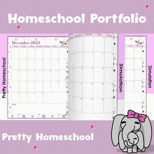 Printable Homeschool Portfolio 2025–2026 / End-of-the-Year Homeschool Report
