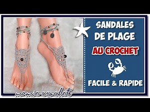 How to make quick and easy bohemian crochet beach/garden sandals, step-by-step tutorial