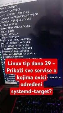 Linux tip dana 29 - Prikaži sve servise o kojima ovisi određeni systemd-target? #shorts