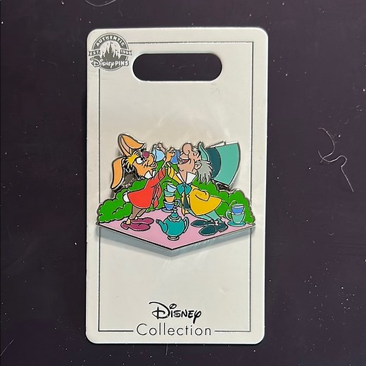 Disney Collection Mad Hatter and March Hare Pin - Multicolor