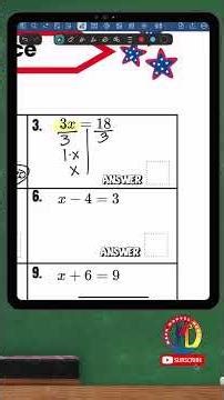 Solving One-Step Equations #shorts
