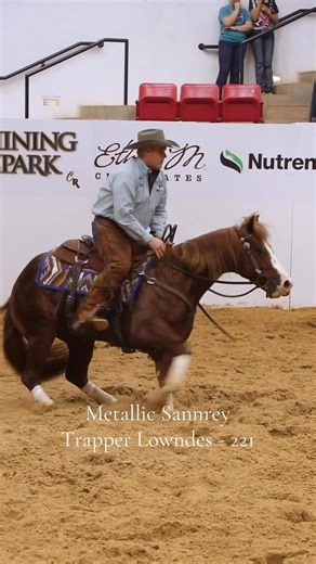 16K views · 251 reactions | Limited Open Rider Trapper Lowndes and Metallic Sannrey (Sannman x What A Rey) have posted the highest score of the NRCHA Open Snaffle Bit Futurity Herd Finals thus far with a snappy 221. Metallic Sannrey is a stallion bred by SDP Buffalo Ranch and owned by Ruth Nixon. #horseandrider #snafflebitfuturity | Horse & Rider Magazine | Facebook