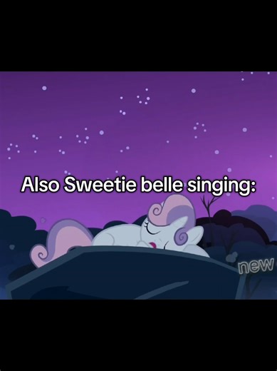 Her voice is soothing cute, I don't what happened #mylittleponyfriendshipismagic #sweetiebelle #mlp