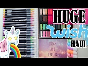 HUGE WISH ART SUPPLY HAUL / Testing free and cheap art supplies from WISH