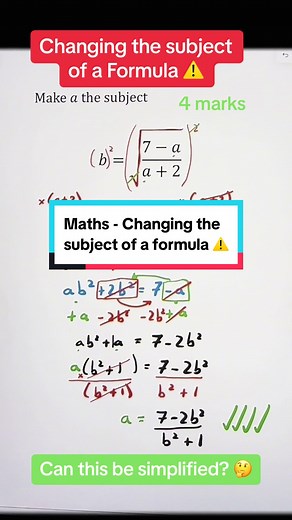 #math #maths #rearrangingformula #algebra #sat #gcsemaths #mathtok