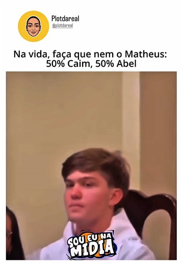 O coroinha mais comprometido da noite anterior 😂 👇 Antes, você acha que é impossível equilibrar. Ou você é da balada ou você é da igreja. O povo sempre tenta te colocar numa caixa só.A virada é o Matheus. Porque ele não escolheu caixa nenhuma. Sábado na pista, domingo na primeira fila. Com a mesma energia nos dois lugares.No Brasil, isso virou meme porque todo mundo conhece um Matheus. Os comentários foram certeiros:
