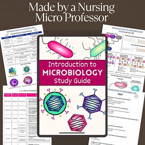 Nursing Microbiology Cheat Sheet Study Guide Introduction to Micro Workbook Fillable Worksheet Practice Test Created by University Professor - Etsy