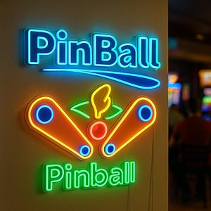 Pinball Neon Sign. Arcade Neon Sign. Game Room LED Decor - Etsy