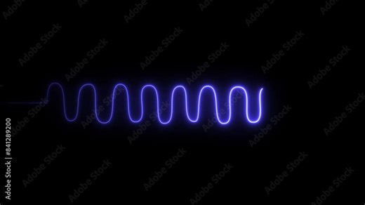 Neon sound wave animation, neon wave speed, neon reflection wave sound, Digital wave abstract background,.