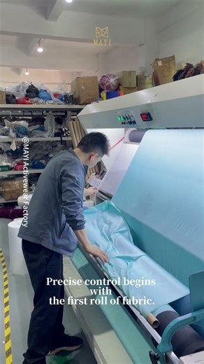 Step 1 in Garment Production | Fabric Inspection #youtube #sewing#shorts #activewear #factory #fyp