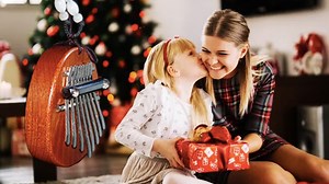 Watch Kalimba Thumb Piano 8 Key Mini with Lanyard and Music Book on Amazon Live