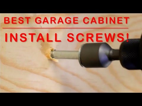The Best Screws for Installing Garage Cabinets #cabinetinstallation