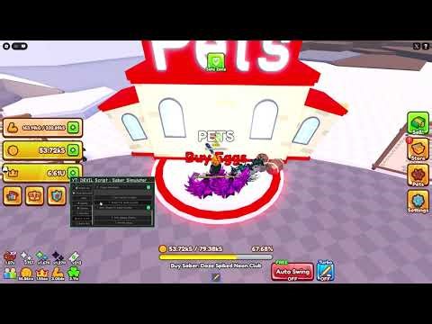 Saber Simulator Script | It's easy to farm Element & Egg at same time with DEVIL Script
