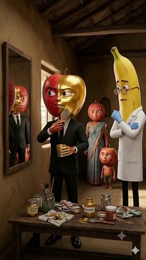 Gareeb Litchi 🍒 ko Fake Golden Apple 🍏 ne diya dhokha! 😭 Doctor Kela 🍌 ke saath milkar Fake Apple ne Rani Golden Mooli 👑🥕 se kar li shaadi 💔😱. Lekin phir Fake Apple ka sach sabke saamne aa gaya! 😨🔥 Part 1 | Very Emotional Story 😭 #emotionalstory #ai #newreel #explore #fyp