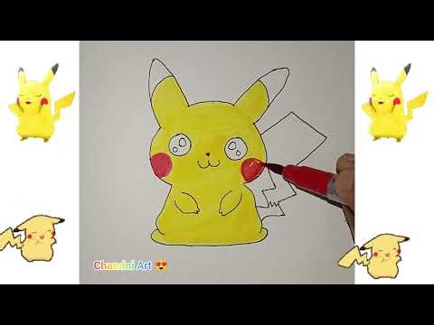 How to draw pikachu// Step by step drawing #trending #drawing