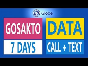 How to Register Globe Gosakto 70, 90, 120 &140 - Unli texts, internet and call promo for 7 Days