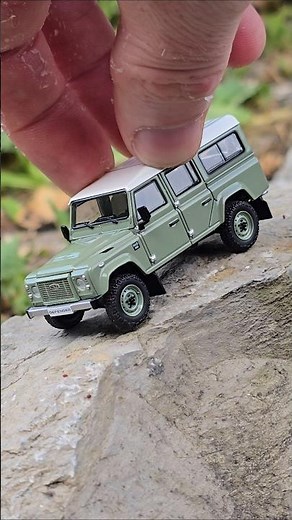 Almost Real Land Rover Defender 110 Heritage Edition 2015 Green. 1/64 scale Diecast Car model.