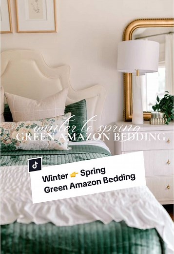Stylish Green Velvet Bedding for Winter to Spring