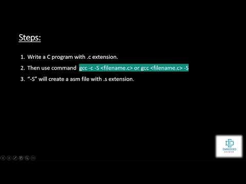 How to convert .c file in .s file?? Converting C file in assembly language #cfiletoassemblyfile#asm