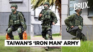 Taiwan's Ministry of National Defense (MND) has unveiled its new "Army Iron Man" powered exoskeleton system for troops to use on the battlefield and during disaster relief. | CRUX | Facebook