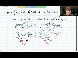 10 - DTFT and Difference Equations