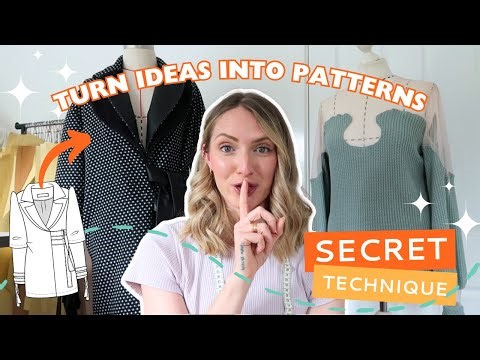Learn how to turn your design into a sewing pattern with this easy trick! | MAKE YOUR OWN CLOTHES