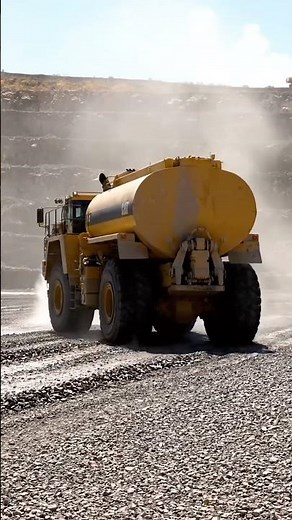 Massive Water Truck Dust Control! 💦 Heavy Equipment in Action at the Quarry