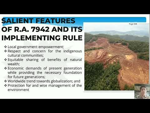 RA 7942, "Philippine Mining Act of 1995", SALIENT FREATURES and IRR