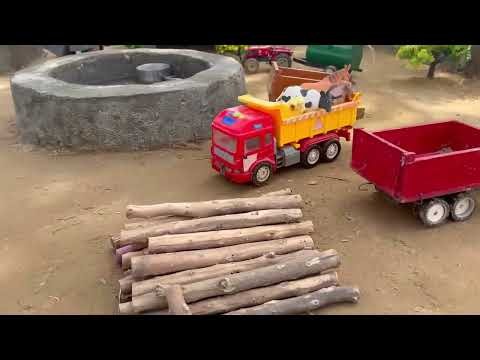 JCB 5CX Fully Loading Mud into Tata Dumper Truck 2518 | Tractor Cartoon
