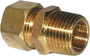 LASCO 17-6859 5/8-Inch Compression by 1/2-Inch Male Pipe Thread Brass Adapter, Copper