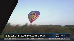 16 dead in hot air balloon crash near Austin