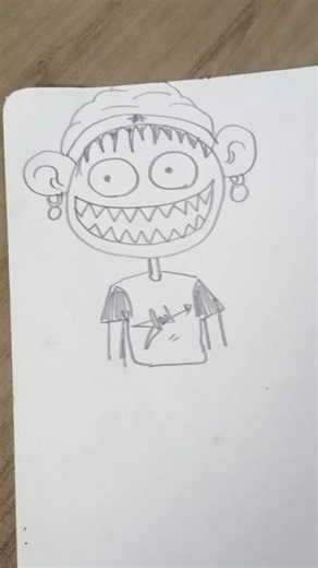 From simple lines to a cute cartoon. Would you try this?"#cartoondrawing #drawingonpaper #doodleart