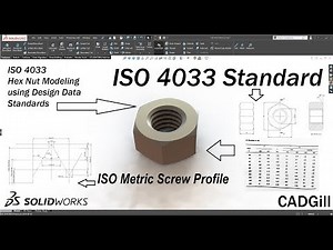 ISO 4033 Hex Nut Metric Standards Equation Modeling in SolidWorks using Equations