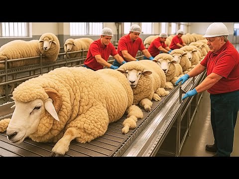 How Millions of Sheep Are Farmed and Processed for Wool & Meat | Sheep Processing in Factory