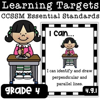 4th Grade Math Essential Standards Learning Targets | I Can Statements