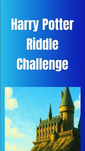 Harry Potter Riddle Challenge #harrypotter #harrypotterquiz #hogwarts