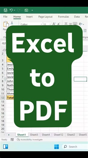 Save your excel table as a PDF file in 2 seconds.