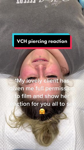 VCH Piercing Reaction: A Brave Client's Experience 💕