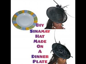 How to mold Sinamay fascinator on a dinner plate| breakable plate fascinator||Ahviworld