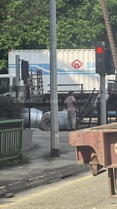 36K views · 291 reactions | Heavy goods that have fallen from the lorry Happened at tuas crescent on 6/6/2024 at about 10.35. Failing to securely tie or attach goods to a goods vehicle to prevent the goods from falling off 4 Demerit Points Composition Fine Light Vehicle $150 Heavy Vehicle $200 | Singapore roads accident.com新加坡公路意外网页 | Facebook