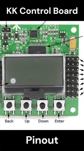 KK LCD Flight Control Board Pinout | Drone PCB | Multi Motor Controller #electronic #drone