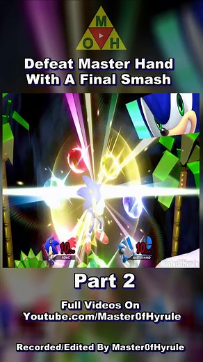 Defeating Master Hand with Final Smash in Super Smash Bros Ultimate