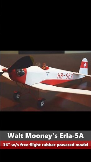 Rubber powered Erla 5A #aviation #stickandtissue #freeflight #rubberpower #scalemodel #waltmooney