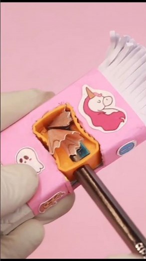 DIY 3 in 1 sharpener brush and eraser from matchbox