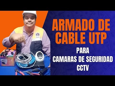 Assembly of UTP cable for CCTV security cameras (power and video) - Tutorial