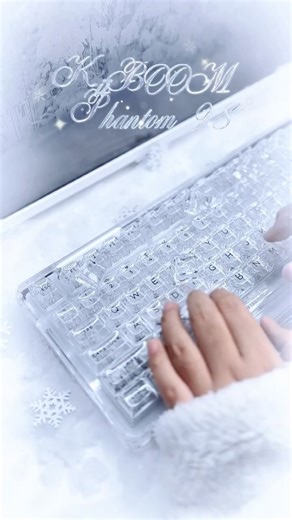 ruby .☘︎ ݁˖ on Instagram: "🧊❄️ Ice cube keyboard ❄️🧊 Typing feels colder, cleaner, and crystal clear with the KiiBOOM Phantom 98 ✨ @kiiboom.official The transparent acrylic body looks like real ice cubes, especially when the RGB lights glow through every key 💎⌨️ ❄️ 98-key layout for full productivity 🧊 Crystal-clear acrylic case ✨ Hot-swappable switches 🌈 South-facing RGB lighting 🔋 8000mAh battery 📶 Wired + Bluetooth + 2.4G wireless This keyboard is literally frozen perfection for winter