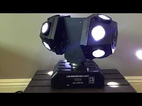 12 LED Centerpiece Moving Head Light 12 x 10w RGBW | Overview and Demo