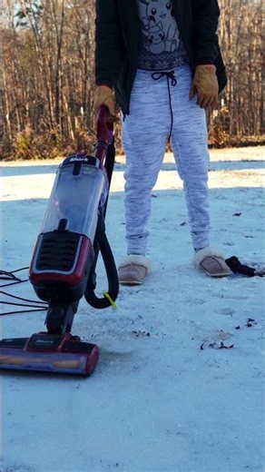 Shark Vacuum, Vacuuming the Ice #vacuum #fyp #vacuumasmr