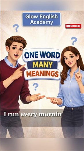 One Word Many Meanings in English 🤯 | Learn English Fast #glowenglishacademy