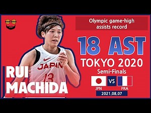 RUI MACHIDA 🏀 Olympic game-high assists record highlights (Japan vs France) | 마치다 루이 올림픽 최다 어시스트 경기